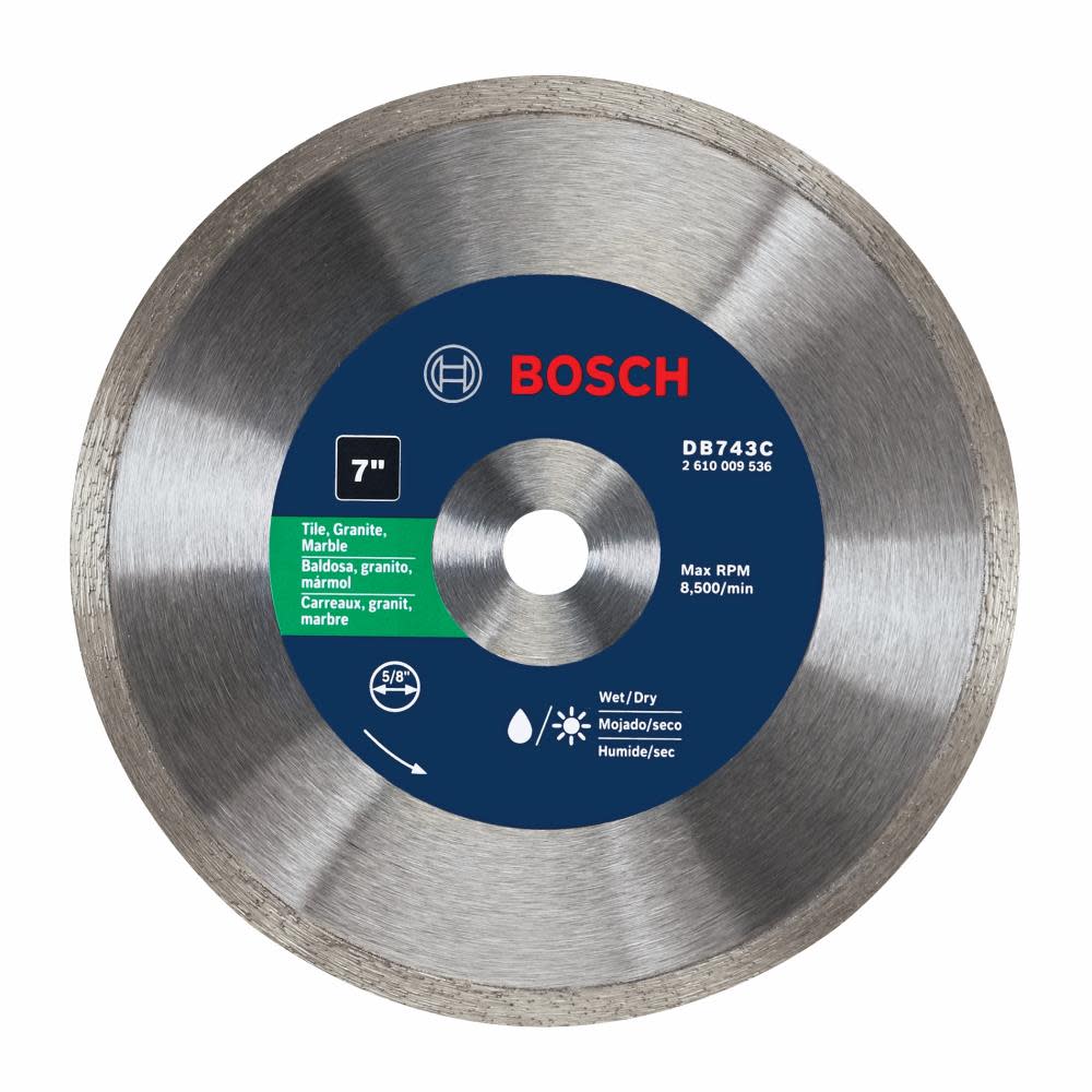 Bosch 7″ Premium Continuous Rim Diamond Blade for Clean Cuts - Ascmtools