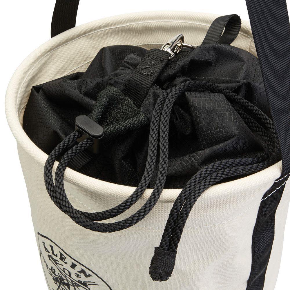 Klein Tools Heavy Duty Canvas Close Bucket 100-pound (45.4 kg) Maximum Load Rating - Ascmtools