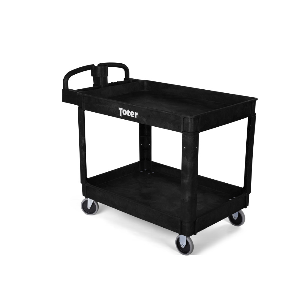 Toter Material Handling Utility Cart with Lipped Top and Ergo Handle - Ascmtools