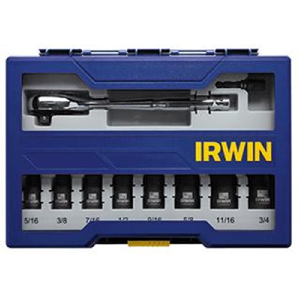 Irwin Impact SAE Socket Drawer Set 10 Pc. with 3/8 In. Drive - Ascmtools