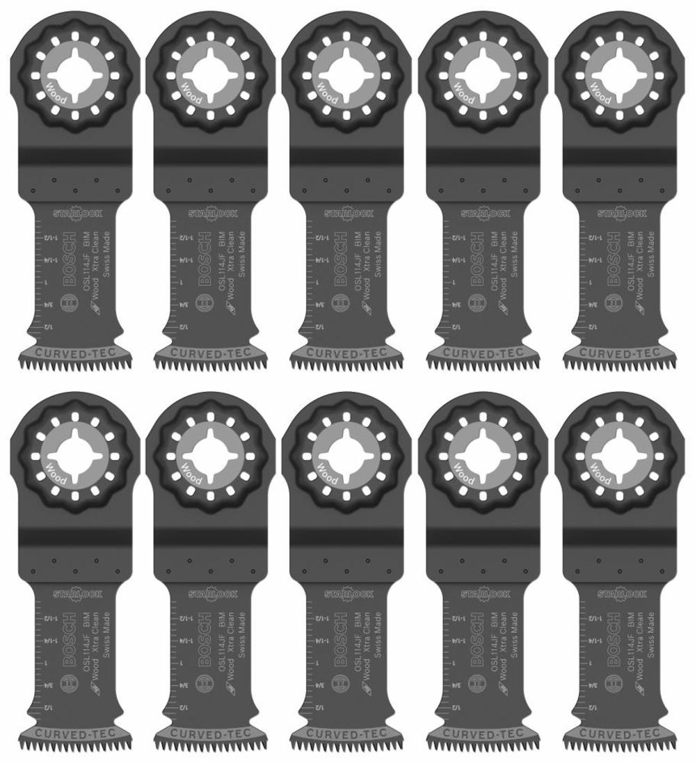 Bosch 1-1/4 In. Starlock Oscillating Multi Tool Bi-Metal Xtra-clean Plunge Cut Blade 10 Pk. - Ascmtools