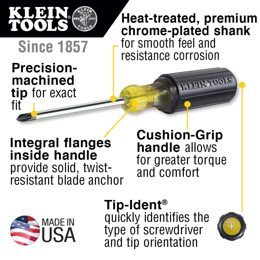 Klein Tools Cushion-Grip Screwdriver Set 7 Pc - Ascmtools