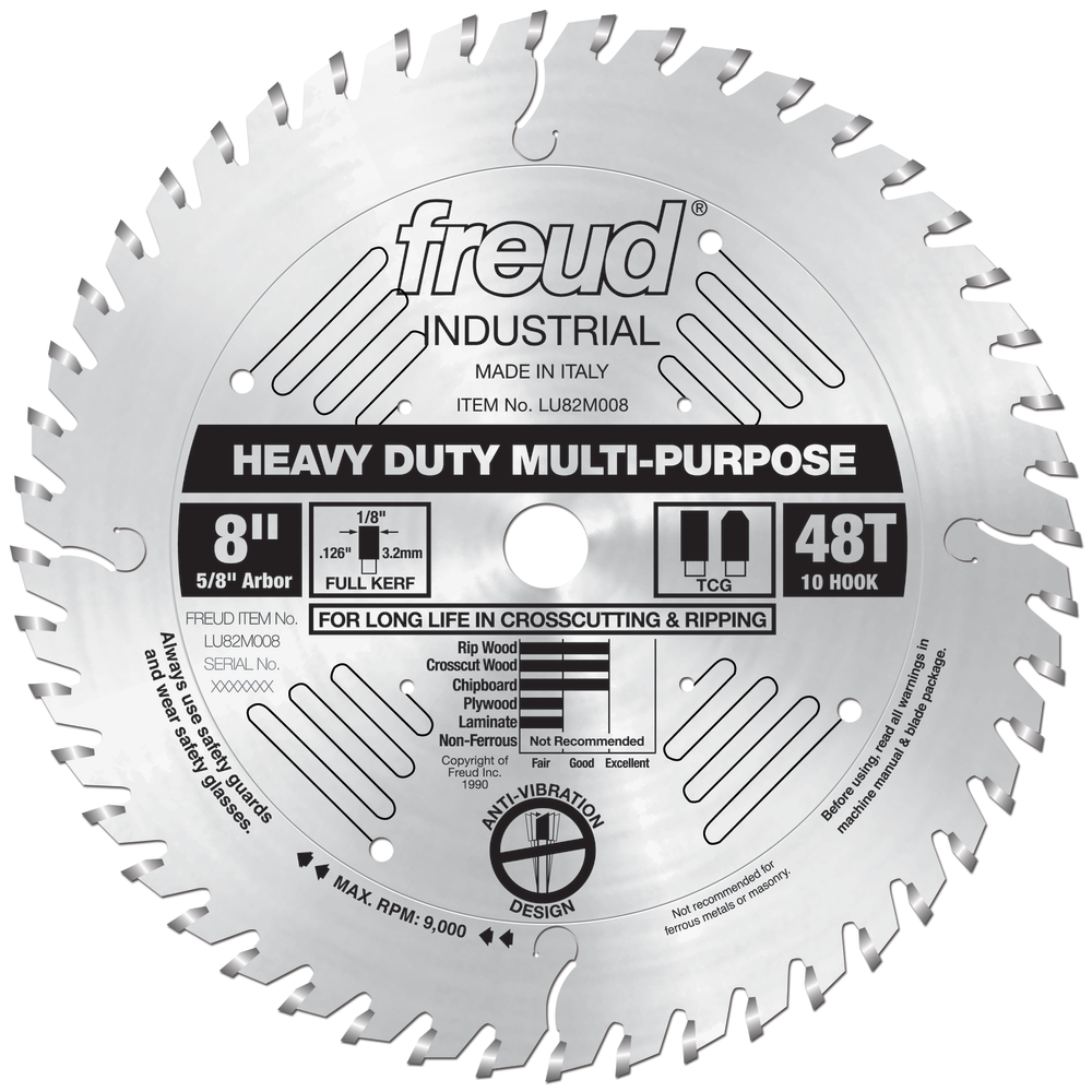 Freud 8″ Heavy Duty Multi-Purpose Blade - Ascmtools