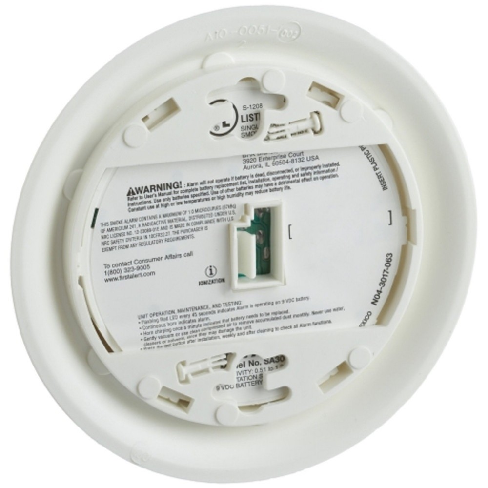 First Alert Battery Operated Ionization Smoke Alarm 2pk - Ascmtools