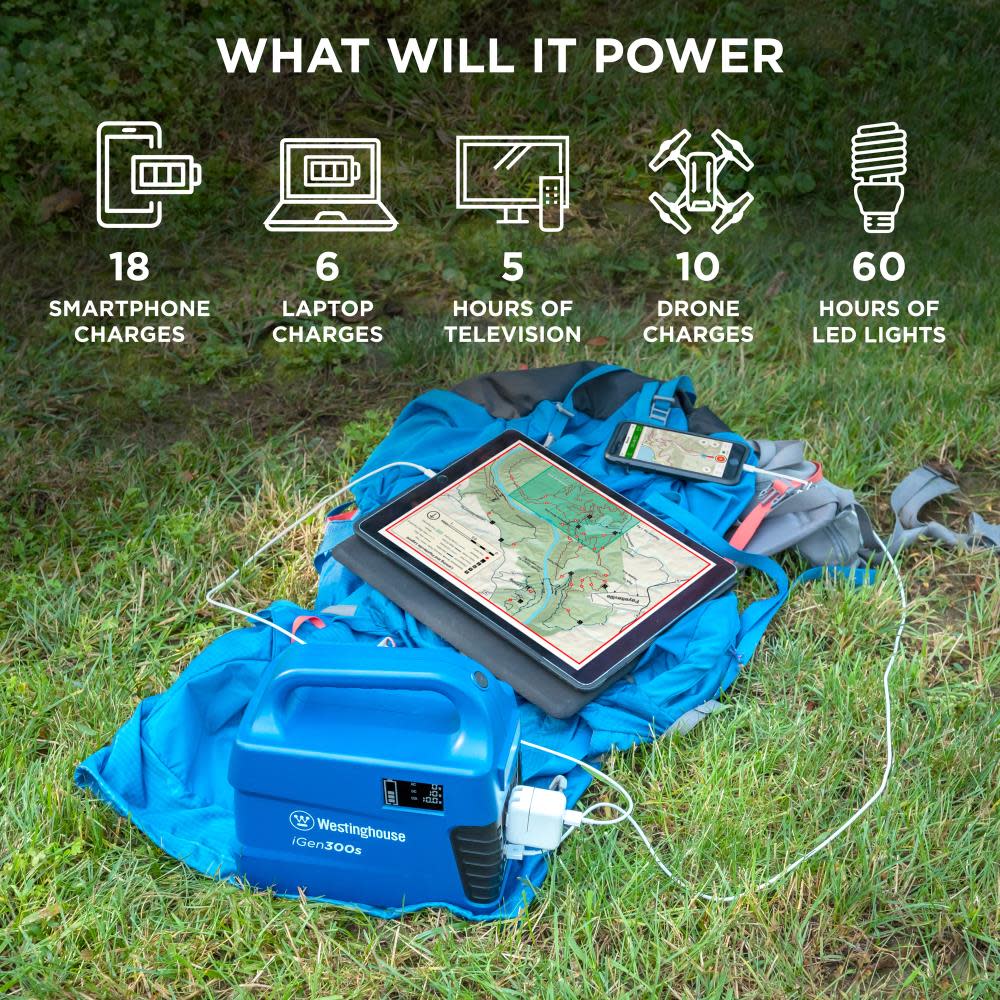Westinghouse Outdoor Power iGen Solar Generator Portable 296 Watt Hour - Ascmtools