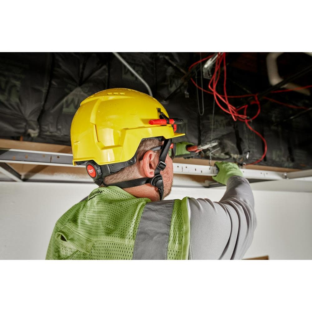 Milwaukee Gray Front Brim Vented Helmet with BOLT – Type 2 Class C - Ascmtools