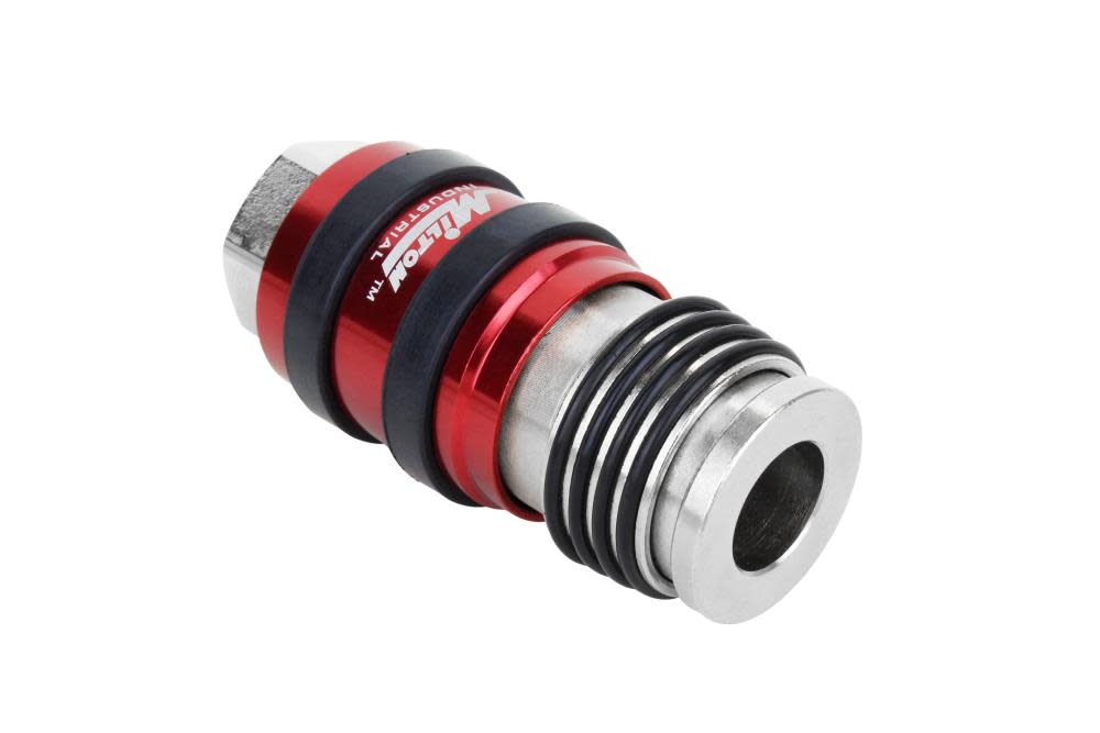 Milton 2 In ONE Universal Safety Exhaust Coupler  3/8″ FNPT x 3/8″ Body Flow - Ascmtools