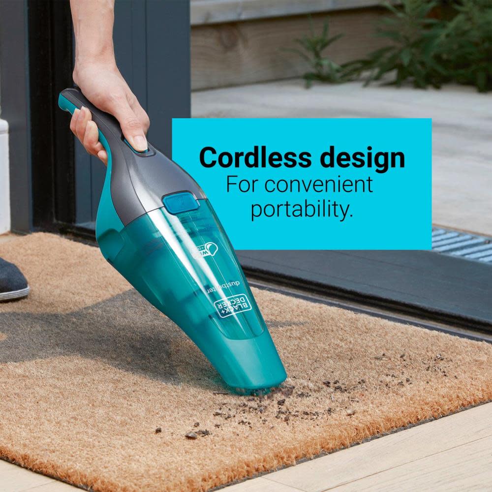 Black and Decker DUSTBUSTER QuickClean Wet/Dry Handheld Vacuum Turquoise - Ascmtools