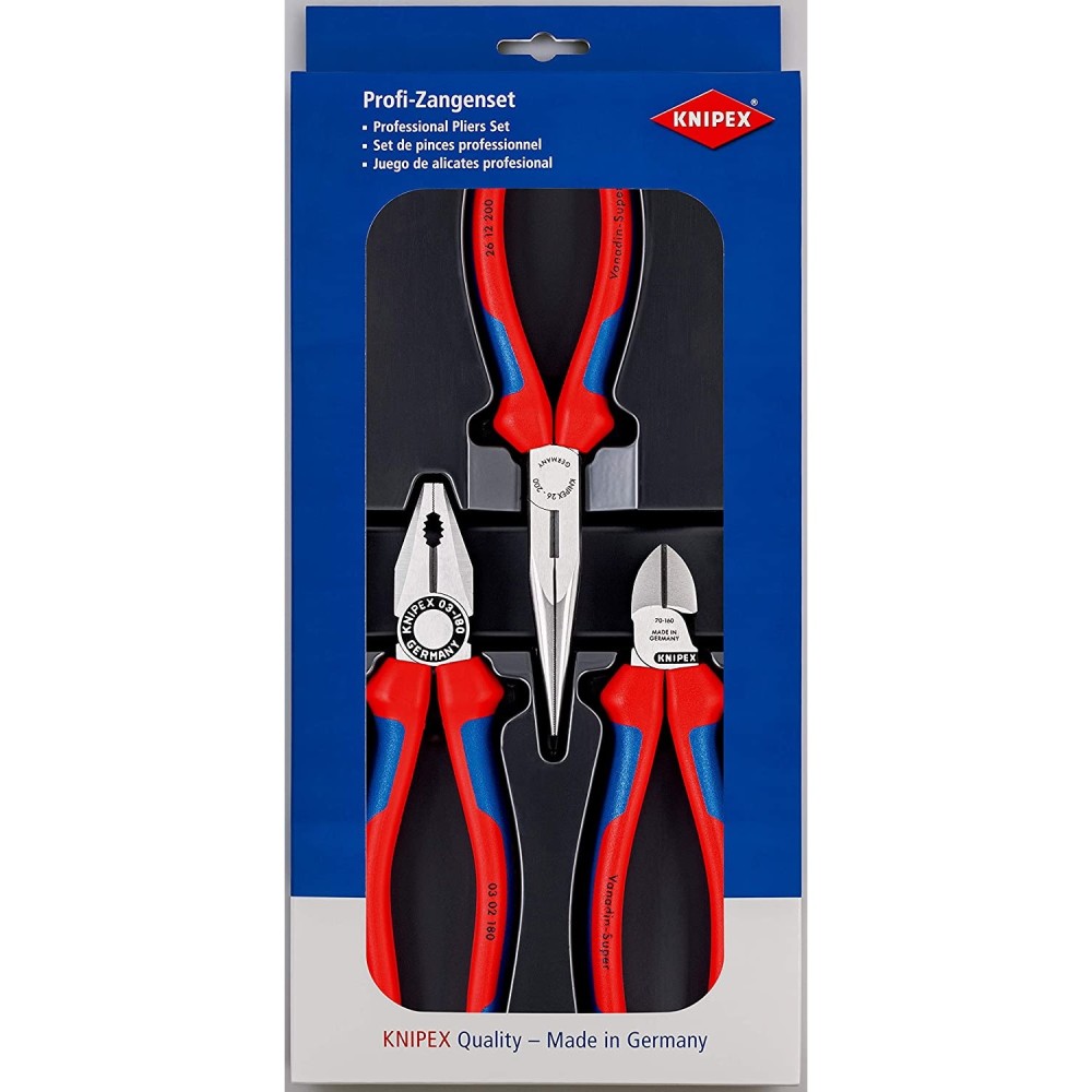 Knipex Pliers Assembly Set in Plastic Deep Drawn Tray 3pc - Ascmtools