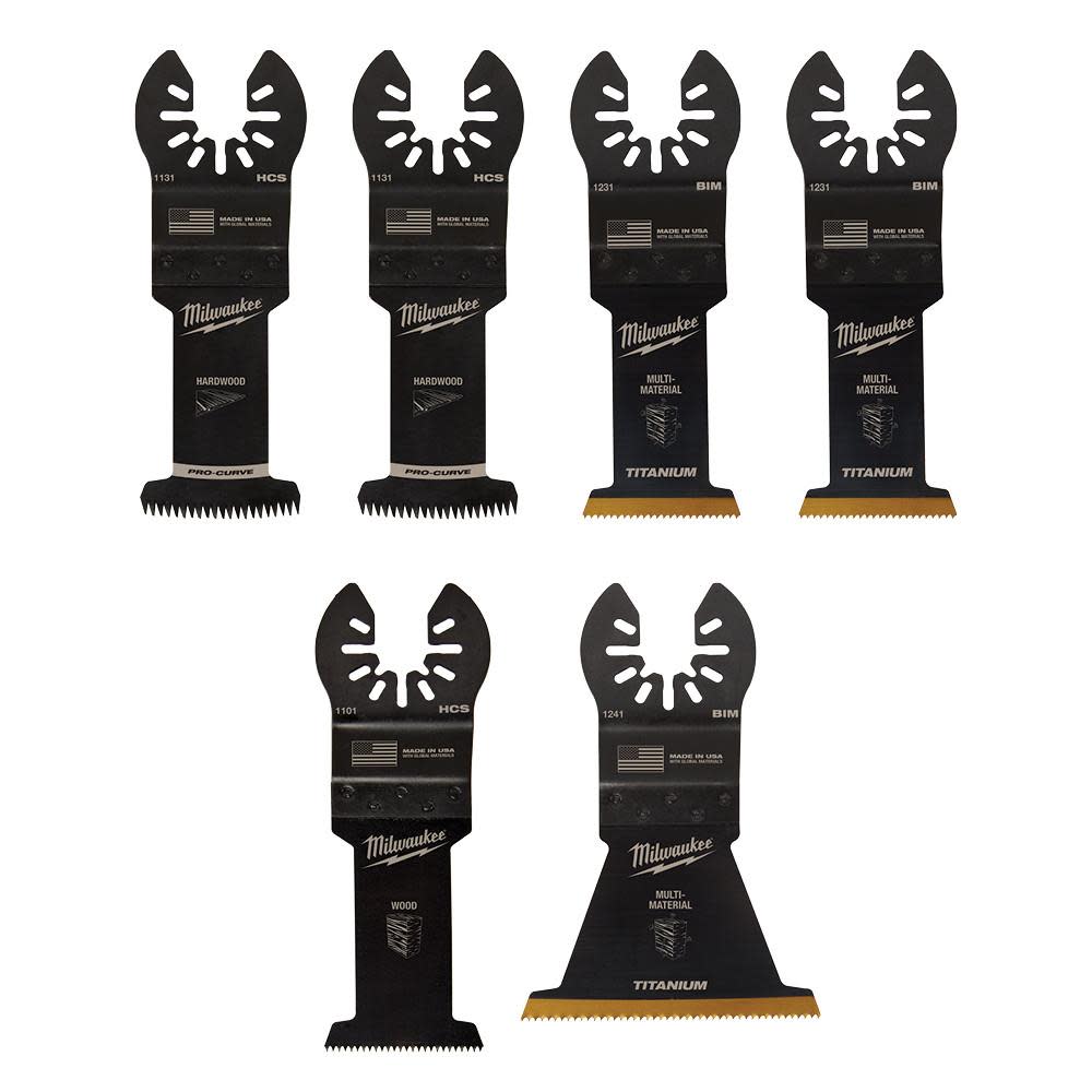 Milwaukee OPEN-LOK 6PC MULTI-TOOL BLADE KIT - Ascmtools