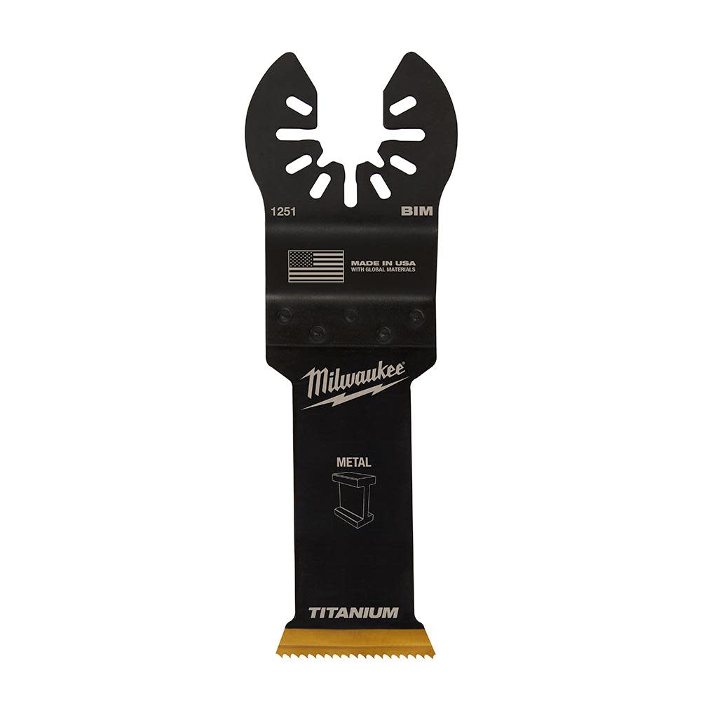 Milwaukee OPEN-LOK 1-1/8″ TITANIUM ENHANCED BI-METAL METAL BLADE 1PK - Ascmtools