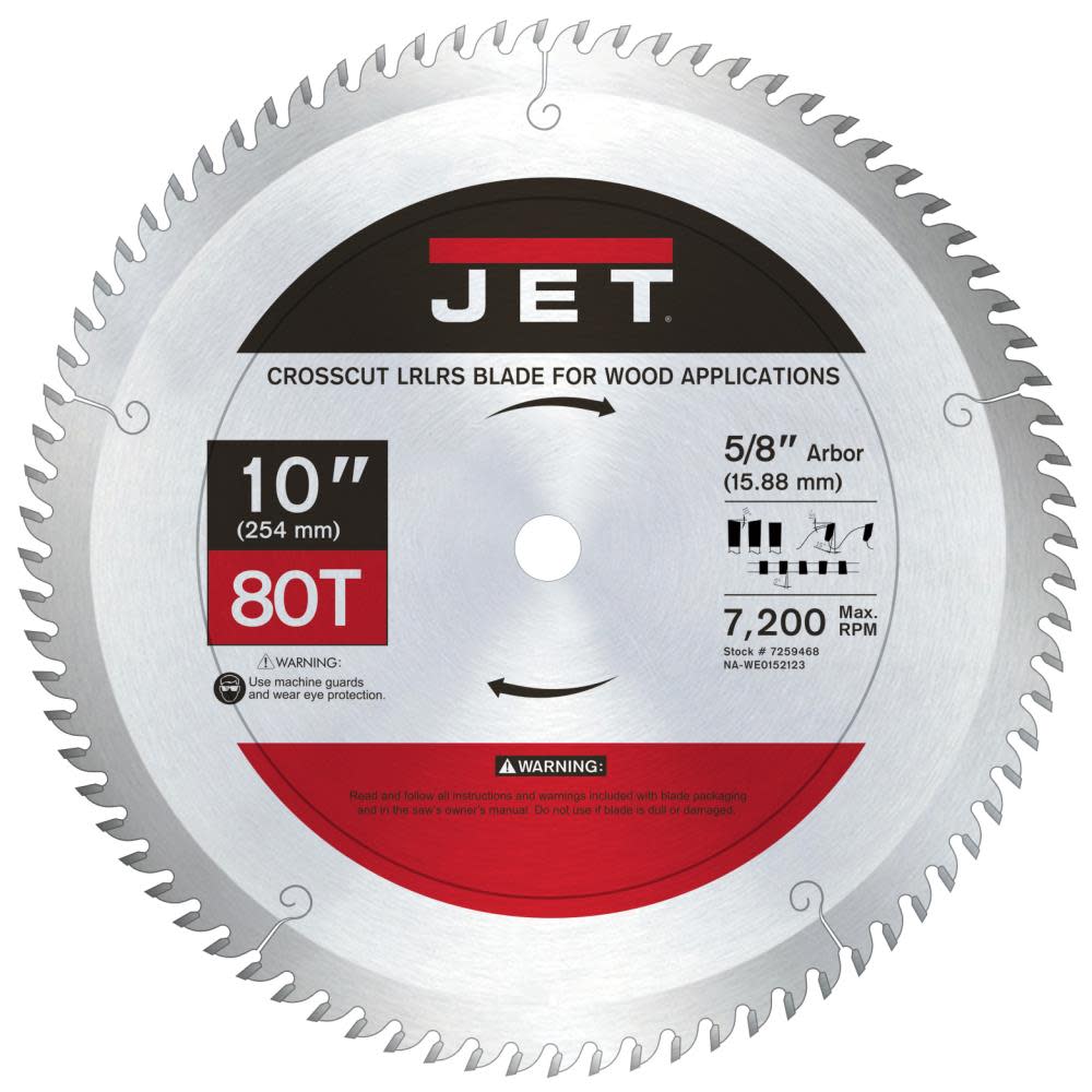 JET 1080 Crosscut Circular Saw Blade - Ascmtools