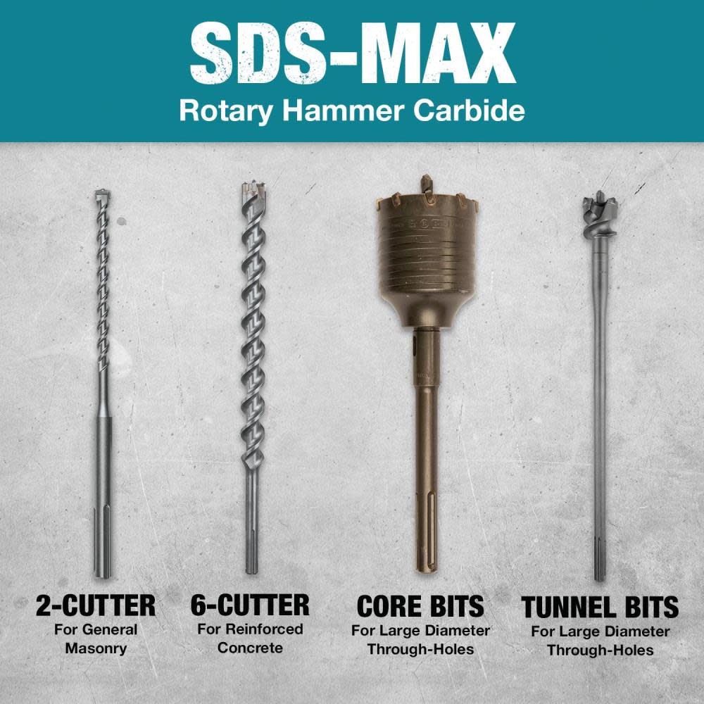 Makita 1-1/8″ x 24″ SDS-MAX Dust Extraction Drill Bit - Ascmtools