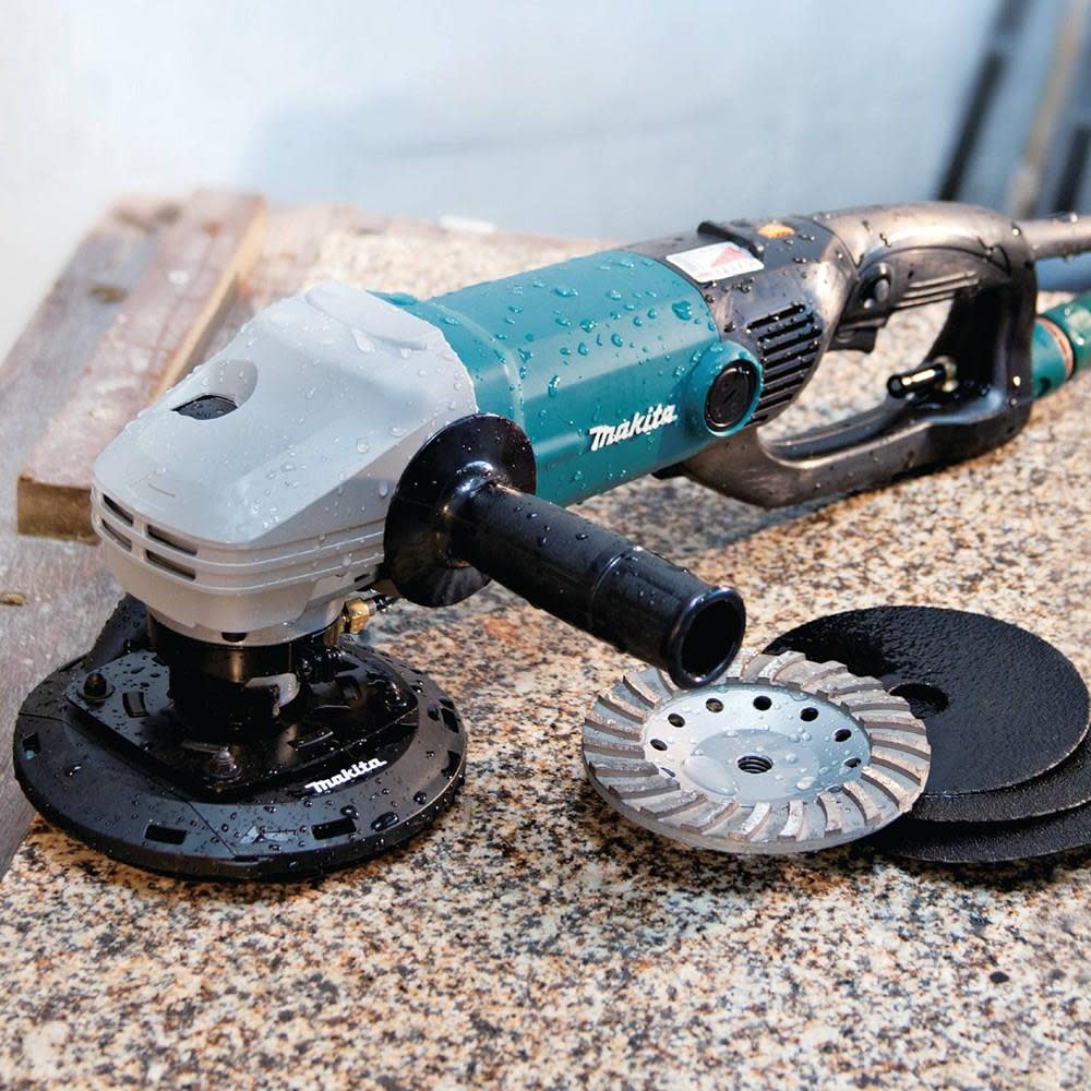 Makita 5 in. Electronic Stone Polisher with Splash Guard - Ascmtools