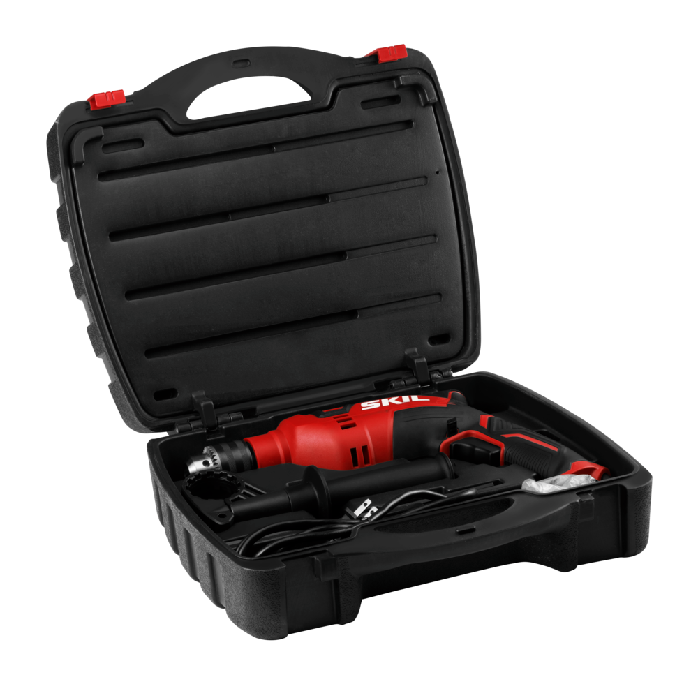 SKIL HD182002 7.5 Amp 1/2 In. Hammer Drill with 100 Piece Bit Set - Ascmtools