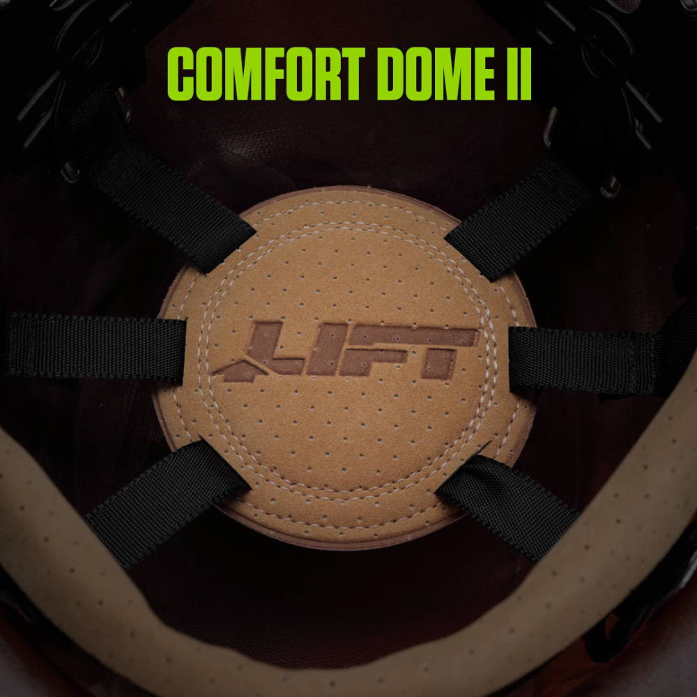Lift Safety Hard Hat DAX White Carbon Fiber Full Brim - Ascmtools