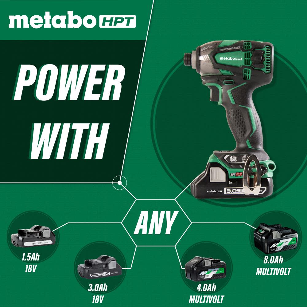 Metabo HPT 18V Brushless Li-Ion Triple Hammer Impact Driver Kit - Ascmtools