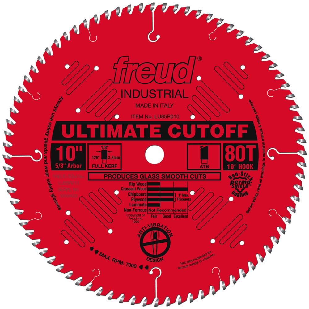 Freud 10″ Ultimate Cut-Off Blade with Perma-SHIELD Coating - Ascmtools