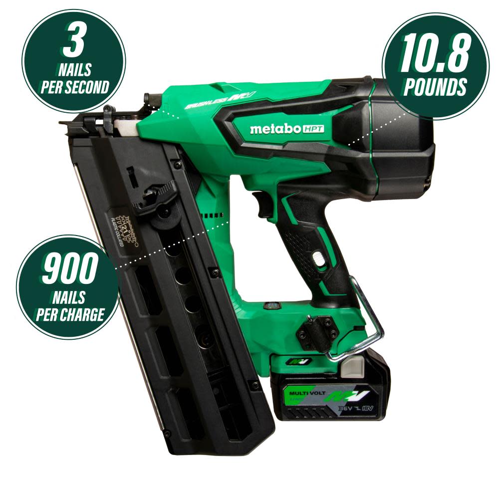 Metabo HPT MultiV Framing Nailer Kit - Ascmtools