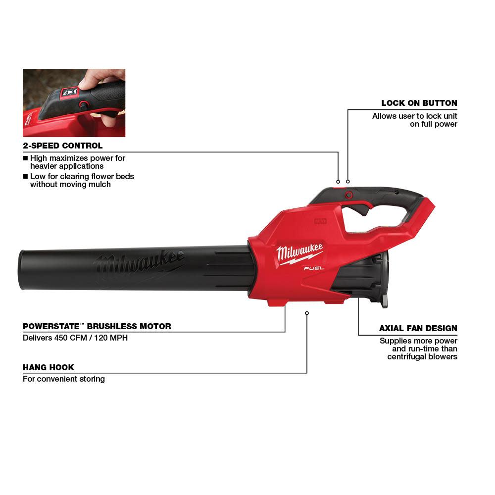 Milwaukee M18 String Trimmer & Gen II Blower with Battery Bundle - Ascmtools