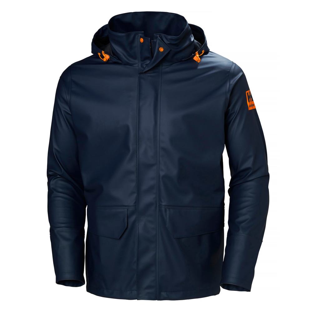 Helly Hansen PU Gale Waterproof Rain Jacket Navy Medium - Ascmtools
