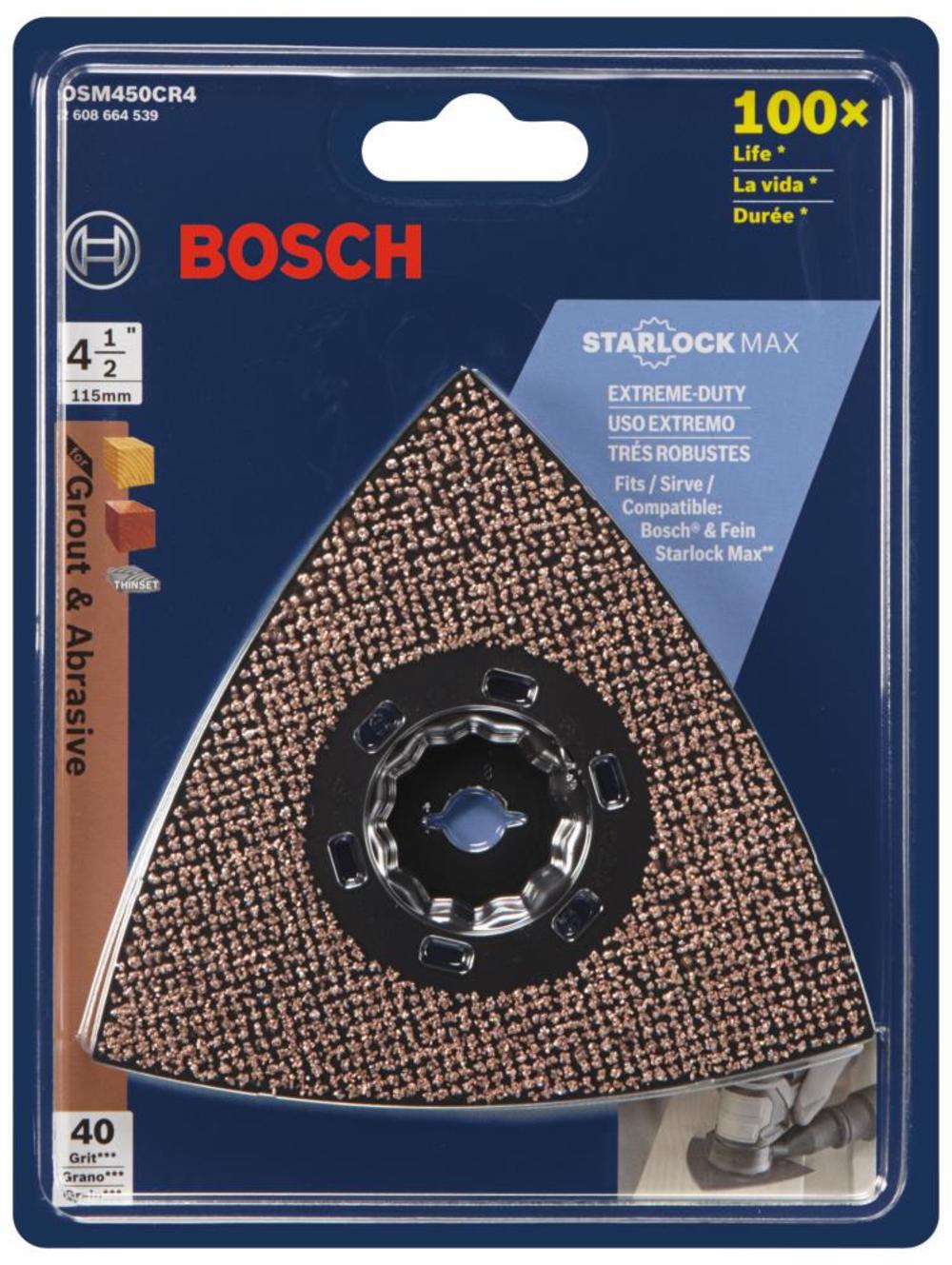 Bosch StarlockMax Oscillating Multi-Tool Carbide 40 Grit Delta Sanding Pad - Ascmtools