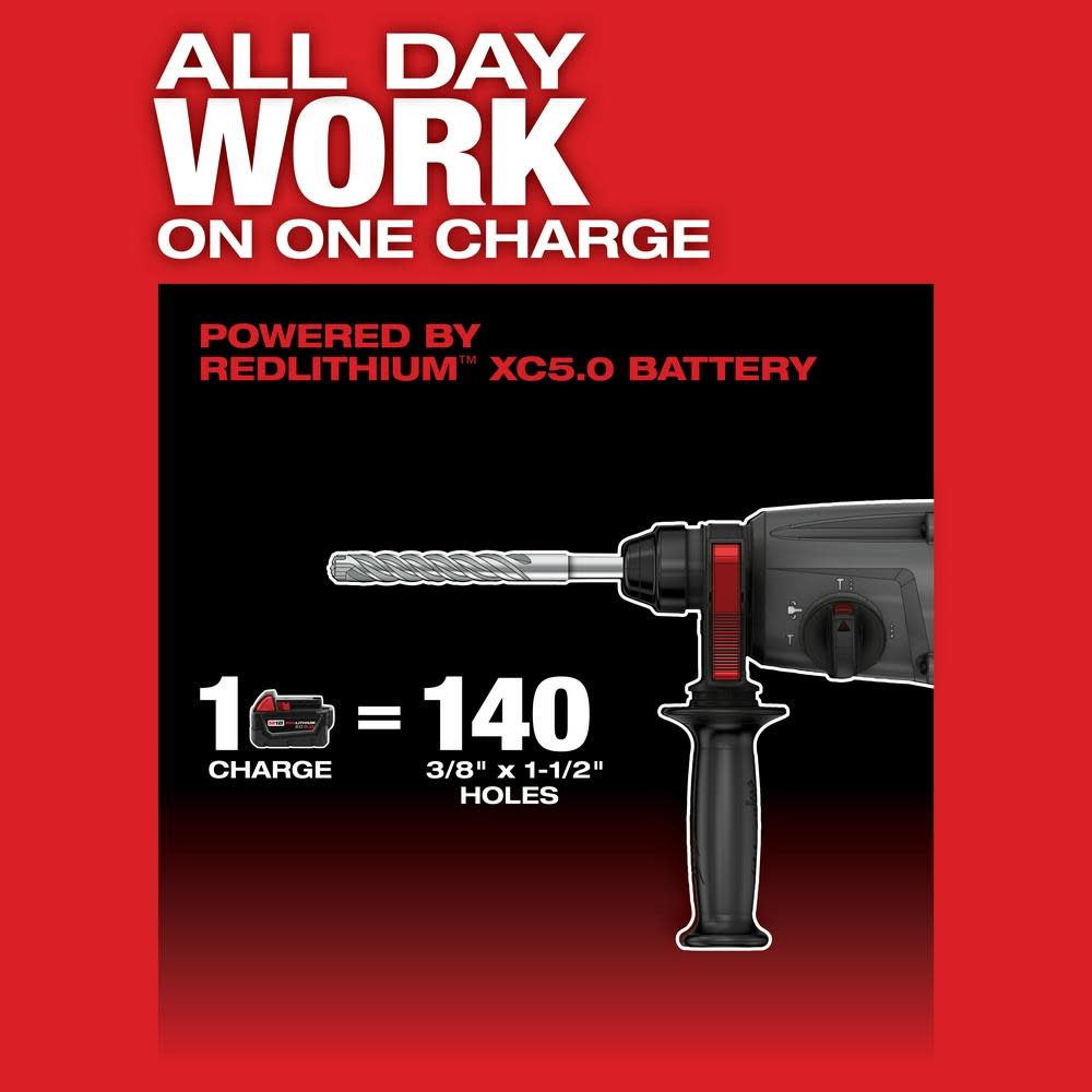 Milwaukee M18 FUEL Cordless 1 in. SDS-Plus D-handle Rotary Hammer - Ascmtools