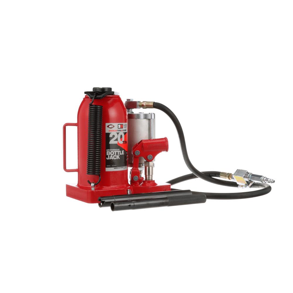 American Forge Air/Hydraulic Bottle Jack with Welded Tank and Frame 20 Ton - Ascmtools