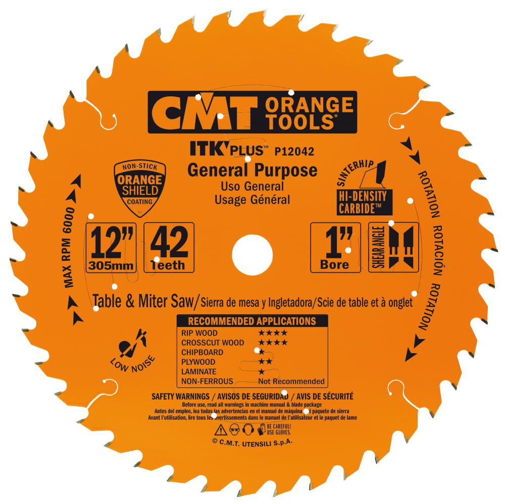 CMT ITK Plus General Purpose 12In x 42T x 1In - Ascmtools