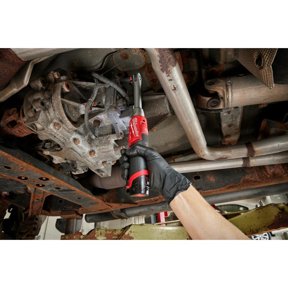 Milwaukee M12 FUEL 3/8″ Extended Reach High Speed Ratchet Kit - Ascmtools