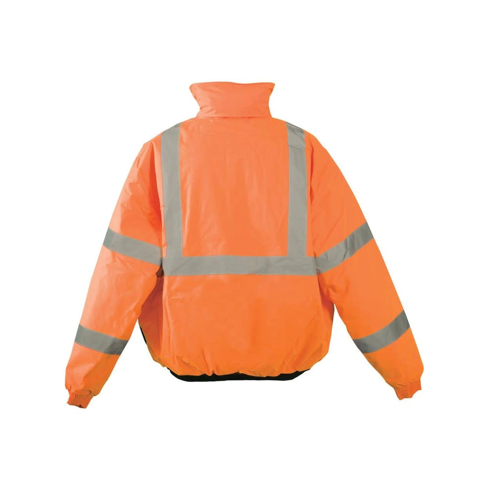 Occunomix Hi-Vis Orange Class 3 Value Black Bottom Bomber Jacket 4X - Ascmtools