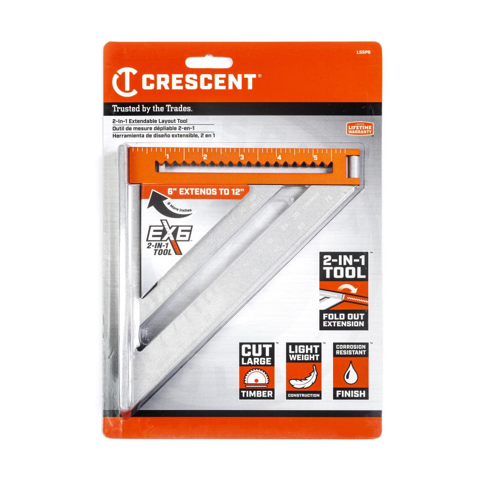 Crescent EX6 2-in-1 Extendable Layout Tool - Ascmtools