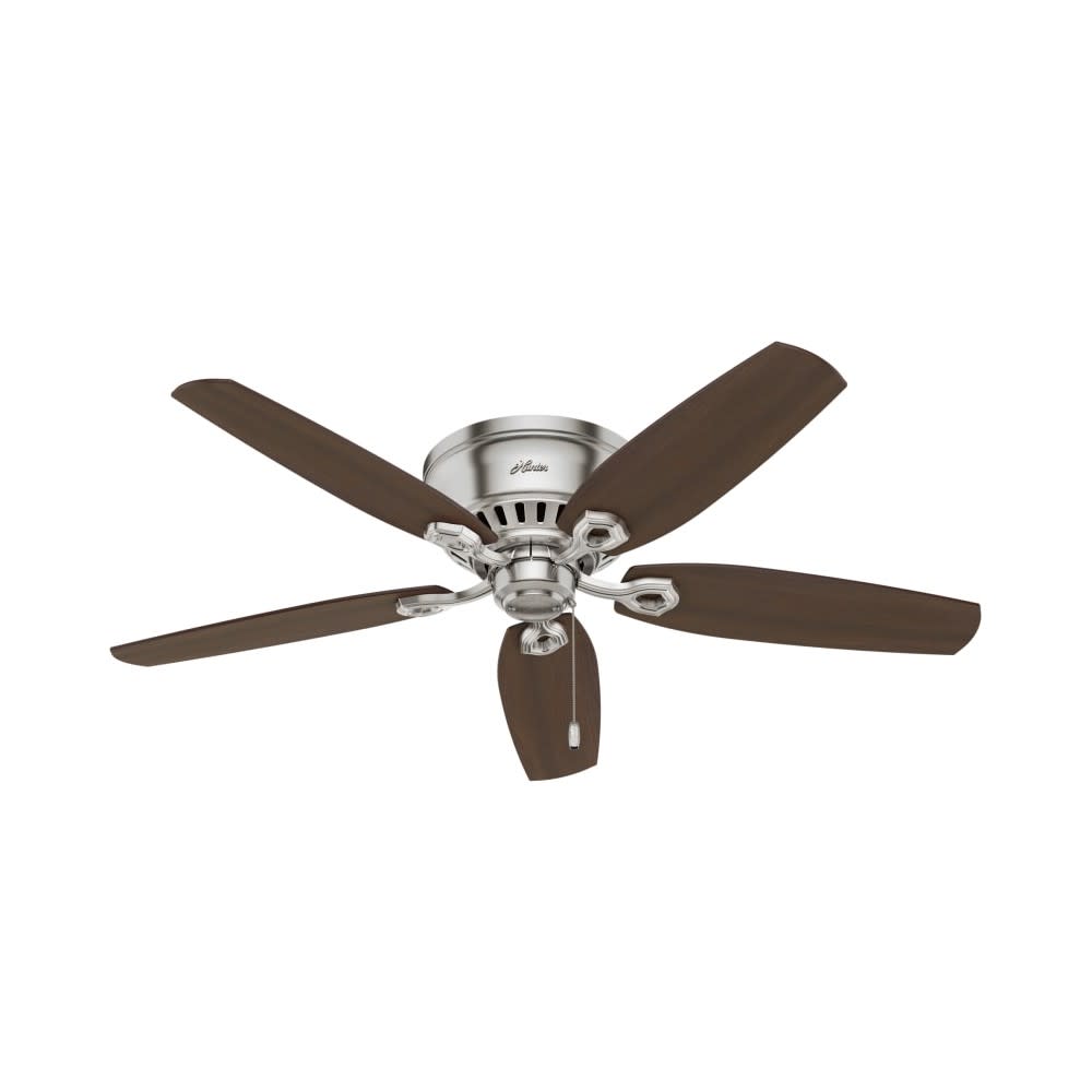 Hunter Fan Builder Ceiling Fan 52″ Brushed Nickel Brazilian Cherry - Ascmtools