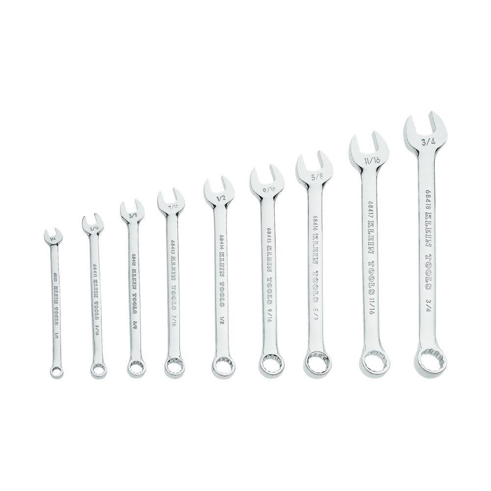 Klein Tools 9 Piece Combination Wrench Set - Ascmtools