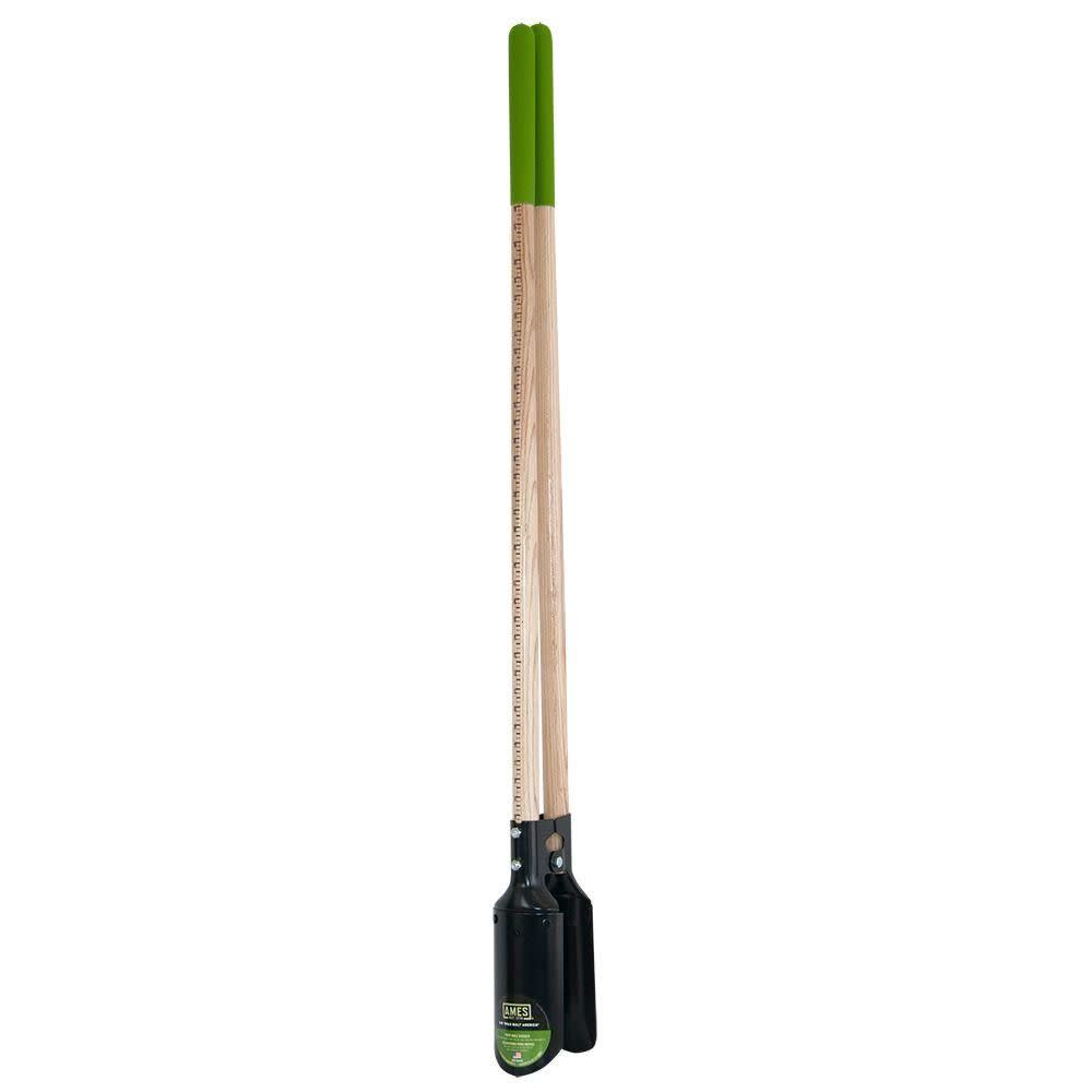 Ames 58.75 in. Post Hole Digger with Ruler and Wood Handle - Ascmtools