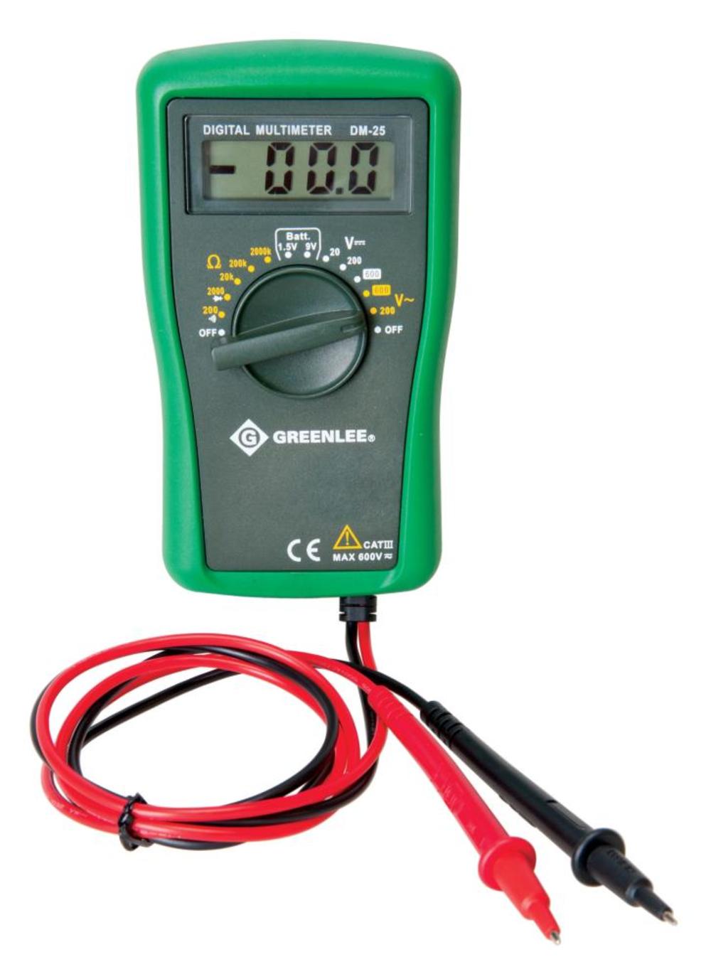 Greenlee Cat III 600 V Manual Ranging Digital Multimeter - Ascmtools