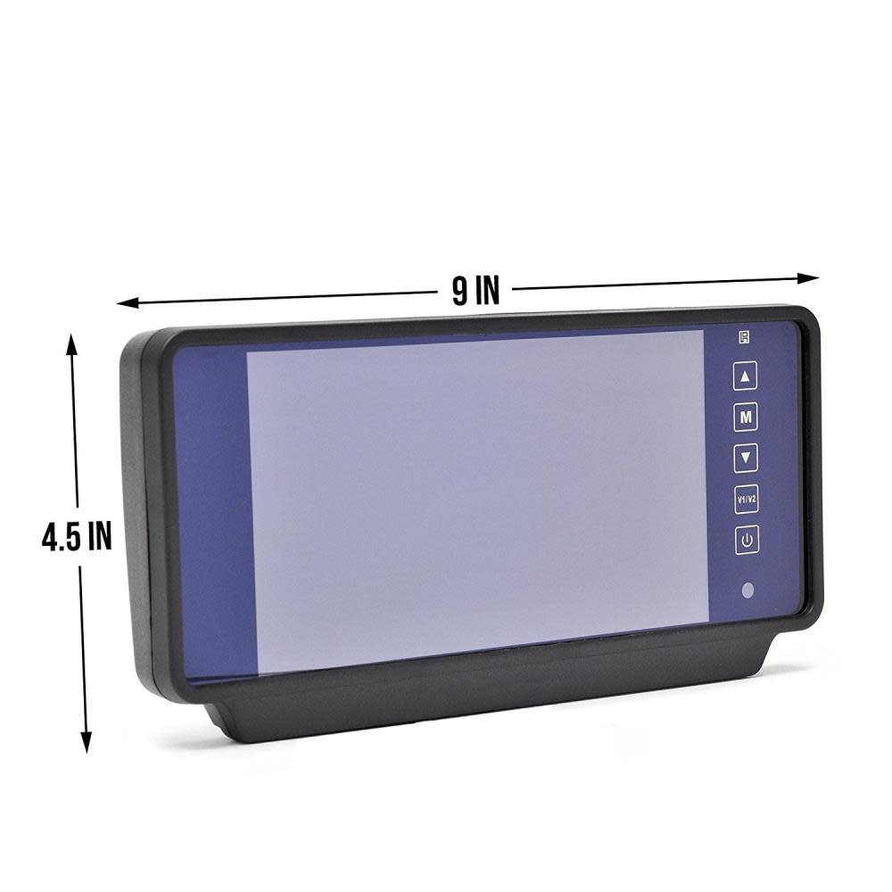 Rear View Safety Backup Camera System with 7 In. Replacement Mirror Monitor - Ascmtools
