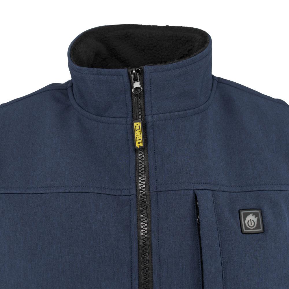 DEWALT Mens Heated Kit Soft Shell Vest with Sherpa Lining Navy 3X - Ascmtools