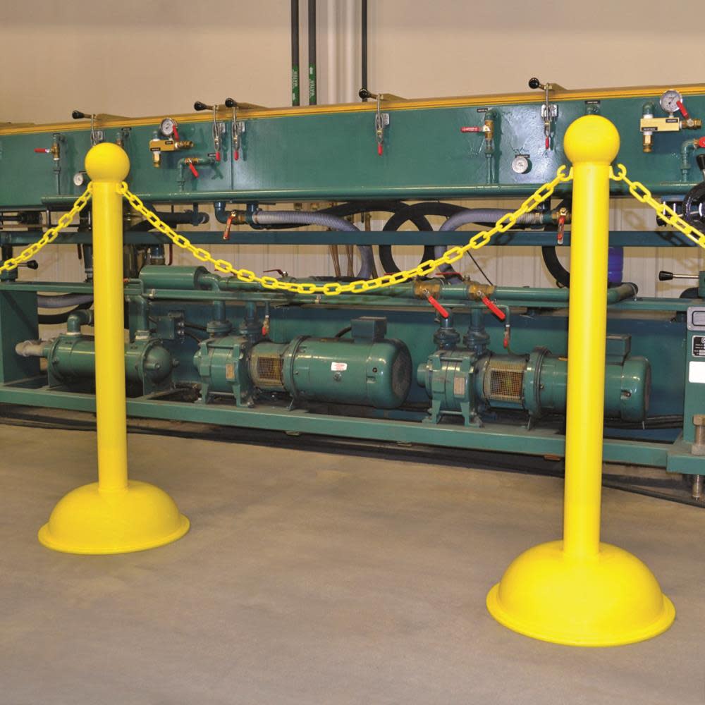 Mr Chain Yellow Heavy Duty Stanchion (2 Pack) - Ascmtools