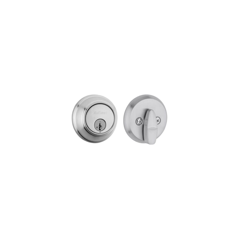 Kwikset SmartKey Door Deadbolt Satin Chrome Double Cylinder Round - Ascmtools