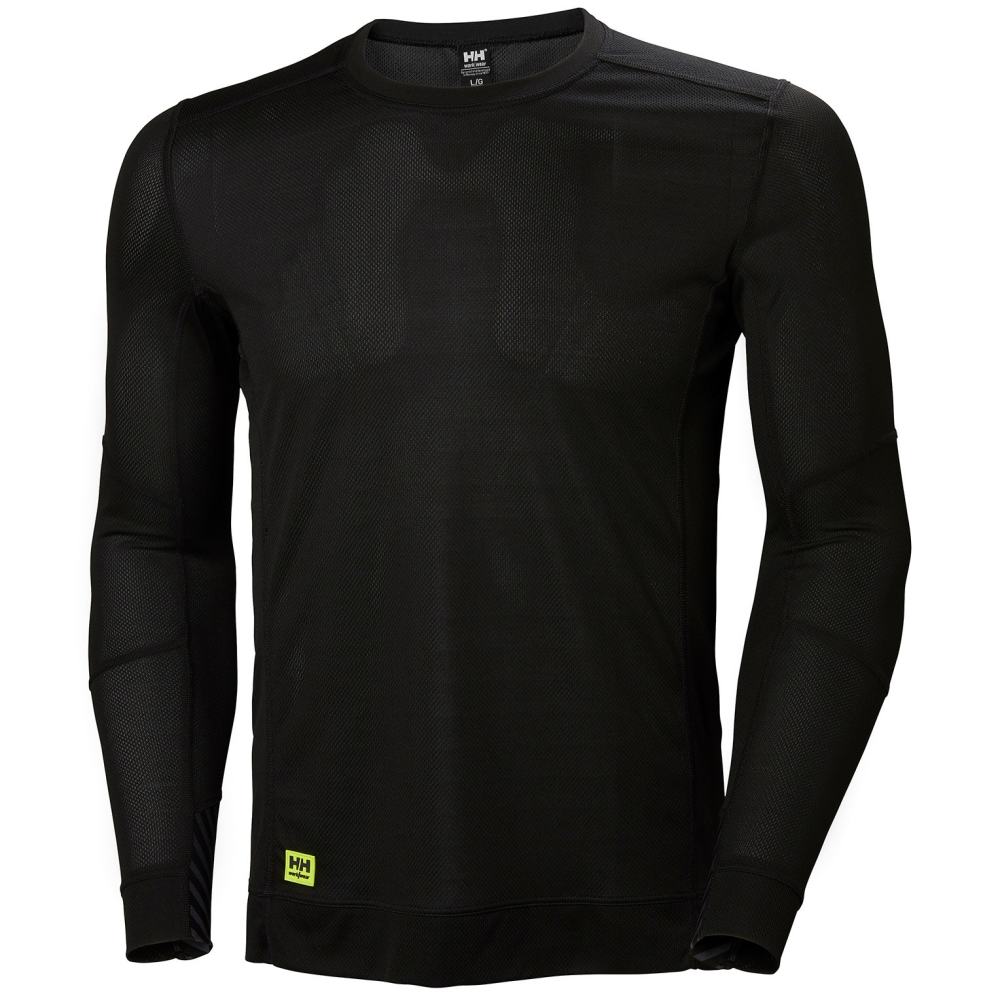 Helly Hansen Lifa Base Layer Crewneck Shirt Black Small - Ascmtools