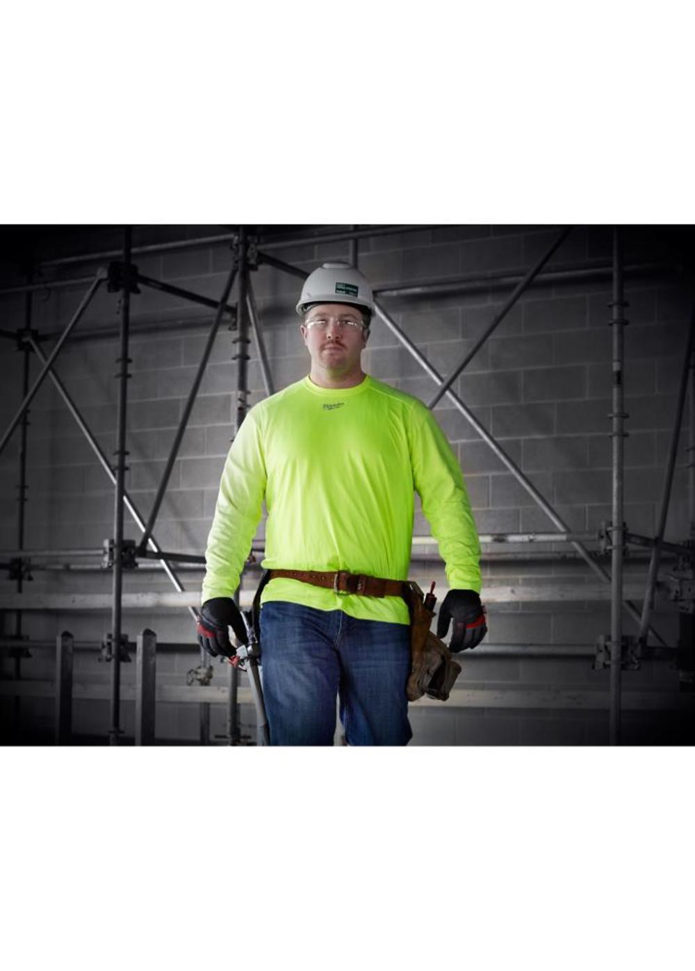 Milwaukee WorkSkin Light Weight Performance Long Sleeve Shirt – High Visibility – 2XL - Ascmtools