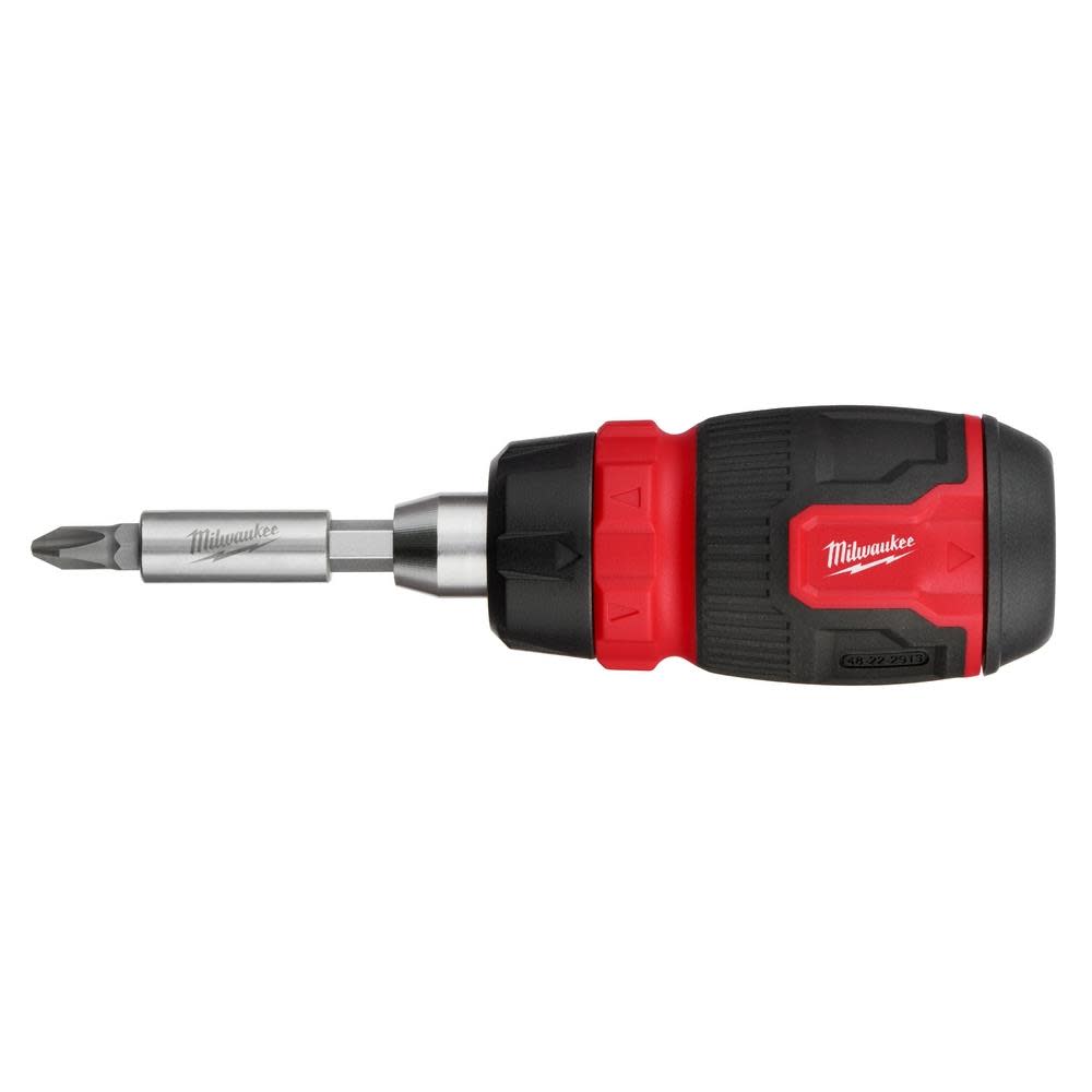 Milwaukee 8-in-1 Ratcheting Compact Multi-Bit Screwdriver - Ascmtools
