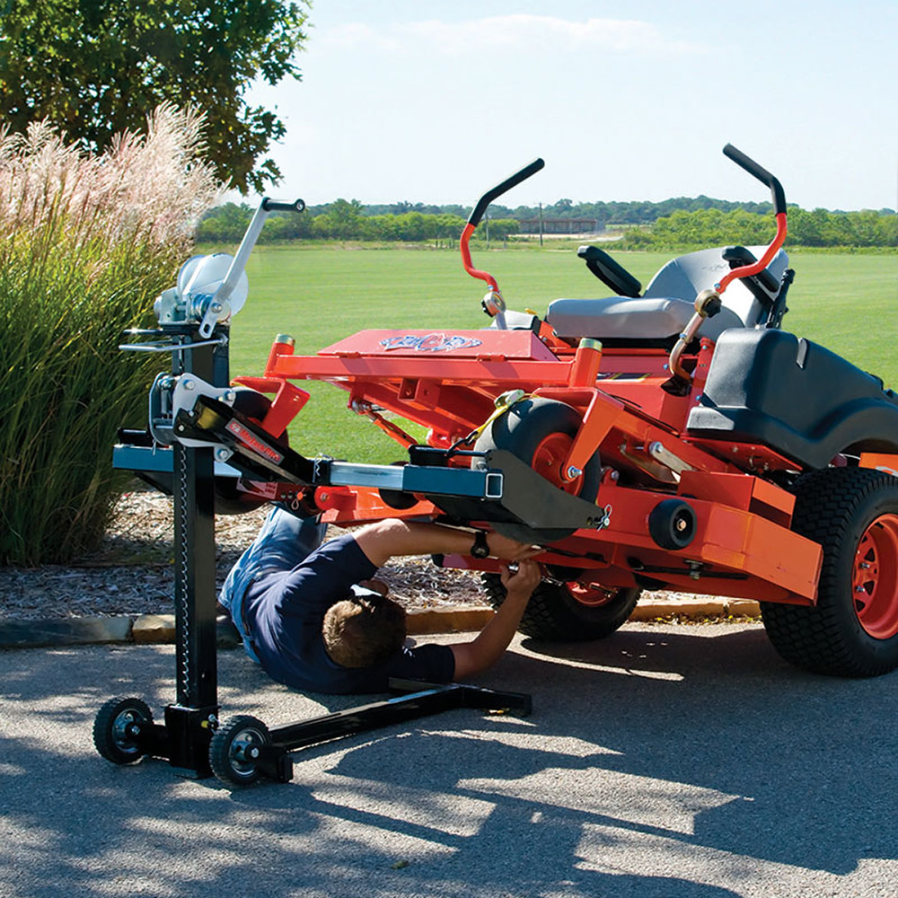 Mojack PRO Lawn Mower Lift 750lb Capacity - Ascmtools