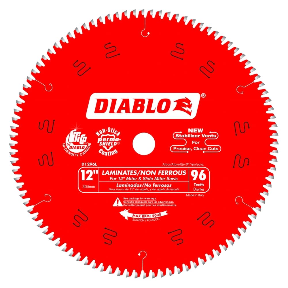 Diablo Tools 12 In. x 96 Tooth Laminate / Melamine/ Laminate Flooring Blade - Ascmtools