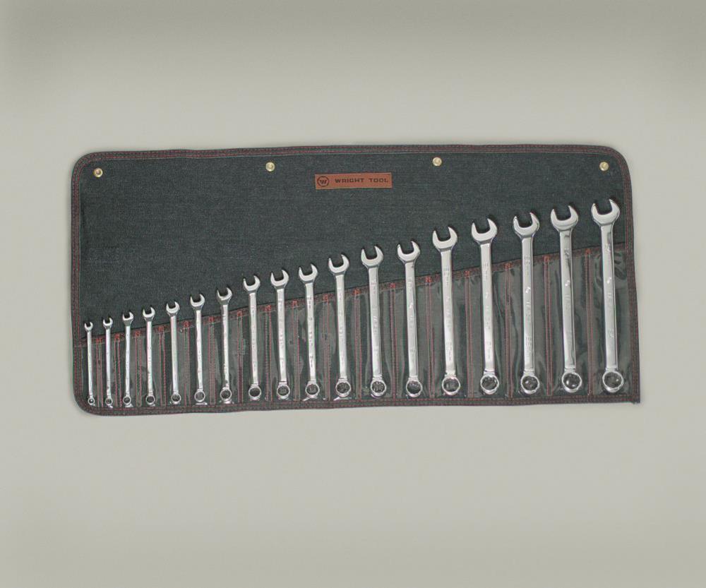 Wright Tool 18 pc. Full Polish Metric Combination Wrenches 7 mm to 24 mm - Ascmtools