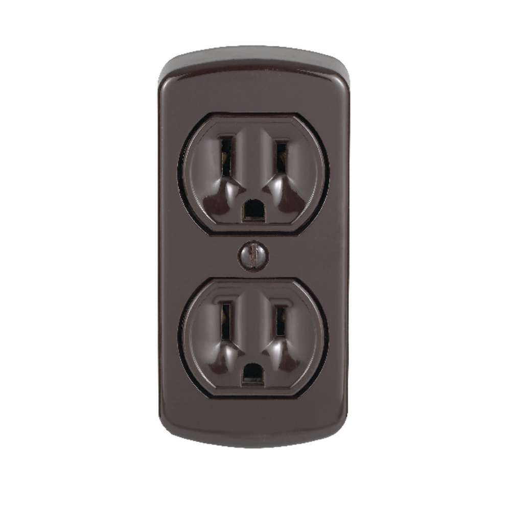 Leviton 15A 125V Brown 2 Pole Grounded Duplex Outlet Receptacle - Ascmtools