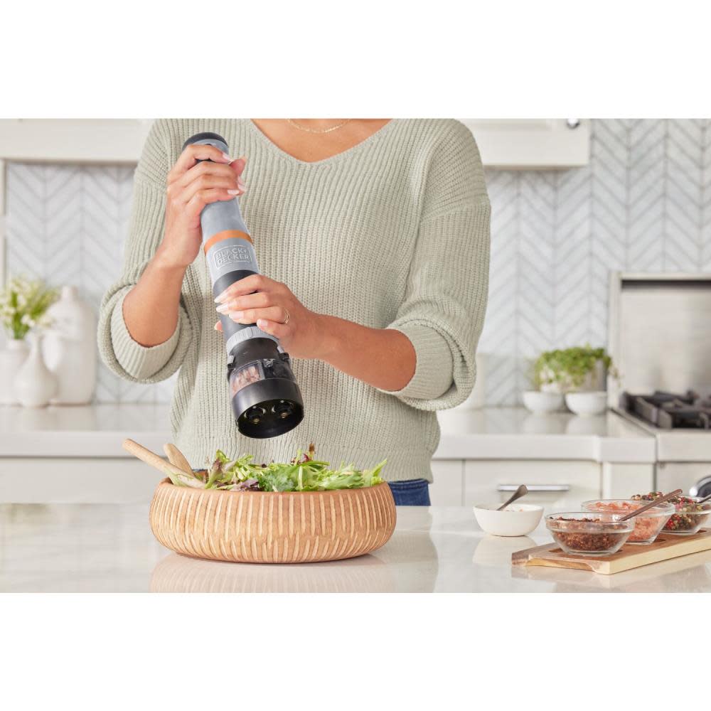 Black and Decker kitchen wand 2 in 1 Salt & Pepper Grinder Attachment - Ascmtools