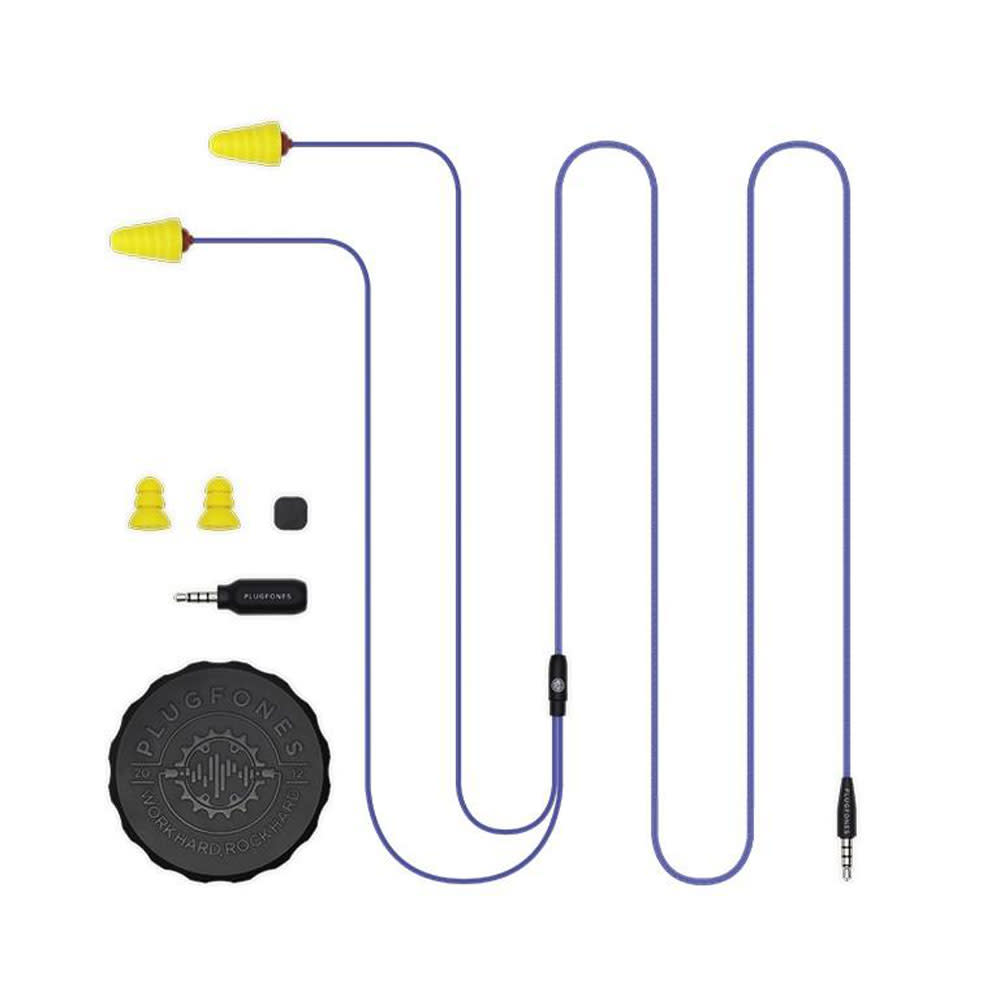 Plugfones Protector VL Flanged Shape Blue/Red/Yellow 26 dB Rated Corded Ear Plugs - Ascmtools