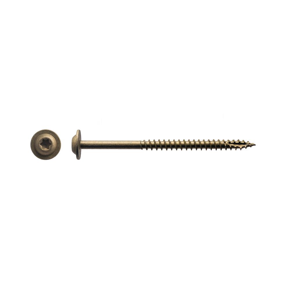 Western Builders Supply #10 x 3 In. Bronze Low Profile Washer Head Exterior Cabinet Screw - Ascmtools